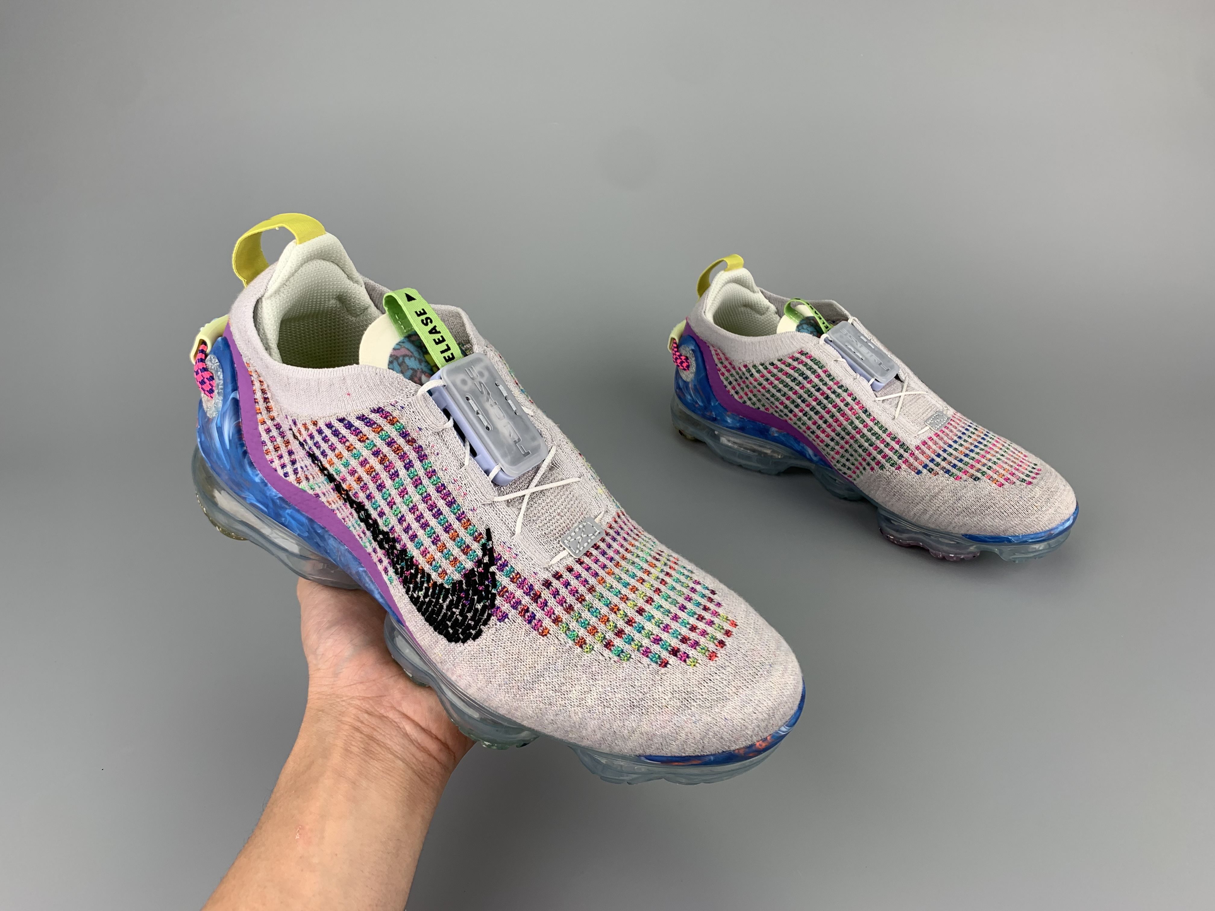 Women Nike Air VaporMax 2020 Grey Purple Blue Shoes - Click Image to Close